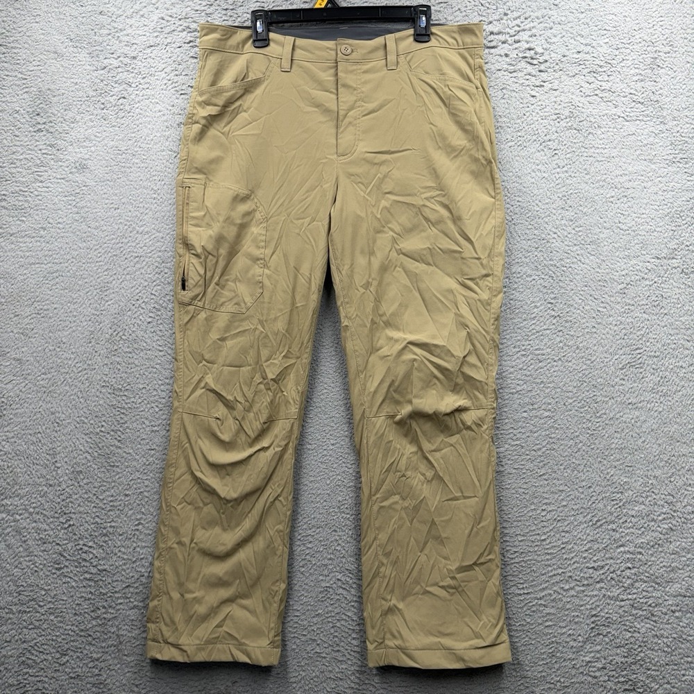 Eddie Bauer First Ascent Guide Pro Fleece Lined Pants Mens 36x30 Tan Hiking